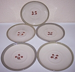 WINFIELD CHINA POTTERY EARLY DECORATED SET/4 SAUCERS