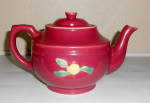 Coors Pottery Rosebud Red Large Teapot! VERY RARE