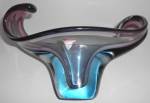 Murano Art Glass Somerso Purple/Blue Art Bowl Mint 