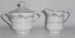 Acsons Porcelain China Limoge Floral W/Gold Creamer & S