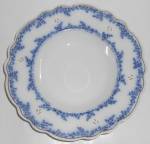 W.H. Grindley Flow Blue China Aldine Rimmed Soup Bowl #