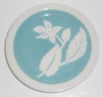 Wallace China Restaurant Ware Lt Blue Airbrushed Leaves