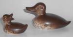 Howard Pierce Porcelain Pottery Pair Duck Figurines 