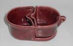 Camark Pottery Maroon Demitasse Creamer/Sugar Bowl Set