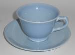 T.S.& T. Lu-Ray Pastels Pottery Blue Cup & Saucer Set