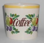Bauer Pottery Fruit Decorated Coffee Canister 
