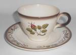 Metlox Pottery Poppy Trail Provincial Rose Cup & Saucer