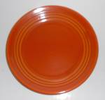 VINTAGE Bauer Pottery Ring Ware Orange 9.5" Plate
