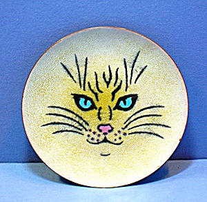 Plate Enamel Annemarie Davidson Cat