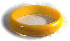 Bakelite Yellow Gold Bangle Bracelet