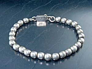 Taxco Mexico Sterling Silver Beads Bracelet