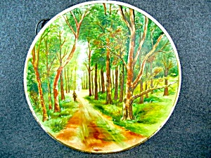 Ceramic Spring In The Woods Plate Artist Signed J Coop