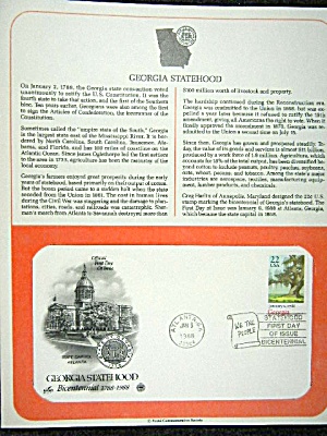 First Day Issue Stamp, 1987 Georgia Statehood