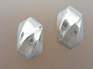 Sterling Silver Clip Swirl Earrings