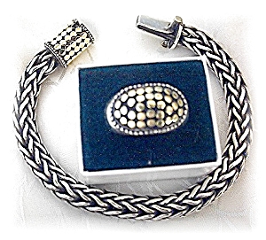 14k Gold Sterling Silver Wheat Bracelet Indonesia