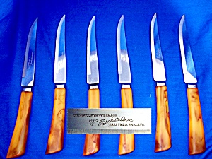Bakelite Steak Knife Set W. Richardson Sheffield Engla