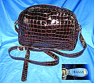 Bag Bally Crocodile Look Leather Made Italy