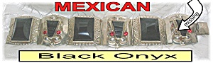 Mexican Silver & Black Onyx Bracelet