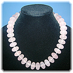 Necklace Rose Quartz Sterling Silver Toggle Clasp
