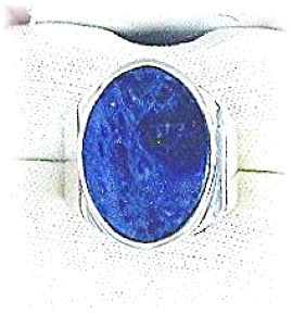 Sterling Silver & Lapis Signed Cerroblanco Ring . . . .