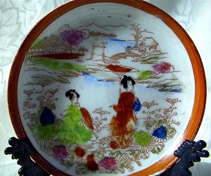 Small Oriental Hand Painted Plate