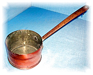 Antique Hand Made Copper Saucepan Pot