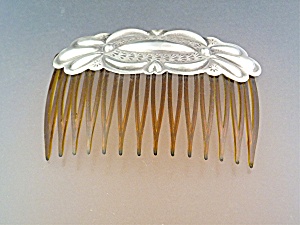 Hair Comb Sterling Silver With Hearts