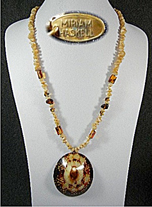 Miriam Haskell Shell Mother Of Pearl Necklace