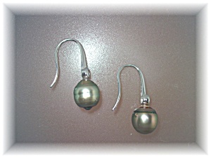 Earrings Tahitian Pearls Sterling Silver Cz Accent