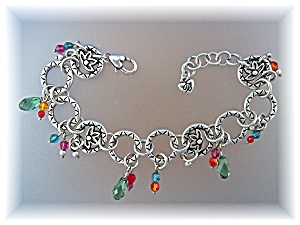 Bracelet Silver And Crystals Brighton Charms