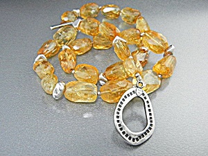 Silpada Sterling Silver Citrine Necklace Retired
