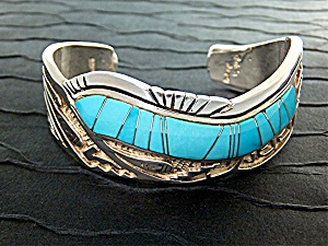 Calvin Begay Sleeping Beauty Turquoise Sterling Silver