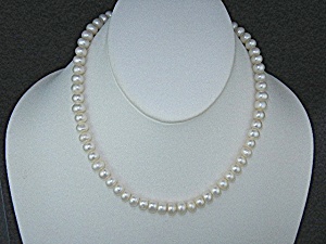 Freshwater Pearl Necklace Silver Clasp 16 Inch