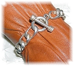 Sterling Silver Toggle Clasp Link Bracelet