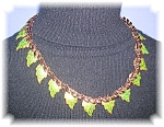 MATISSE Copper & Enamel Leaf Necklace