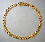 14K Yellow Gold Necklace Signed Aurelli Italy16 Inch