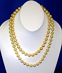 Creamy Faux Pearl 36 Inch  9mm Necklace