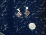 Blood Red Garnet Earrings Set in Sterling Silver