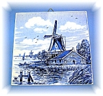 Blue Delft  Wall Tile, 5 3/4 x 5 7/8 Handpainted