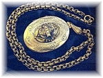 Necklace Large Goldtone Picture Locket & Chain