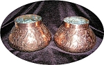 Antique English Hand Hammered Copper Vases