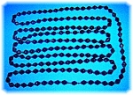 French Jet Glass  Hand knotted 76 Inch  Necklace