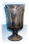 Smoked Grey Glass Footed  Water Goblet