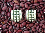Sterling Silver Clip Earrings 12 Raised Balls