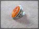 Ring Orange Spiny Oyster Sterling Silver JOE TENORIO
