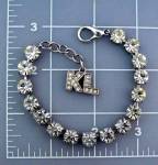Kenneth  Lane Crystal Silver Tennis Bracelet