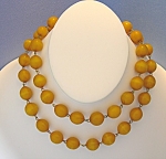 Bakelite Amber Color  Chain Link Necklace 30 Inch