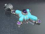 David Troutman Turquoise Amethyst Sterling Silver Penda