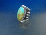 Navajo  Pilot Mountain Turquoise Sterling Silver Ring 