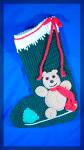 stocking, crochet, trapunto Teddy Bear